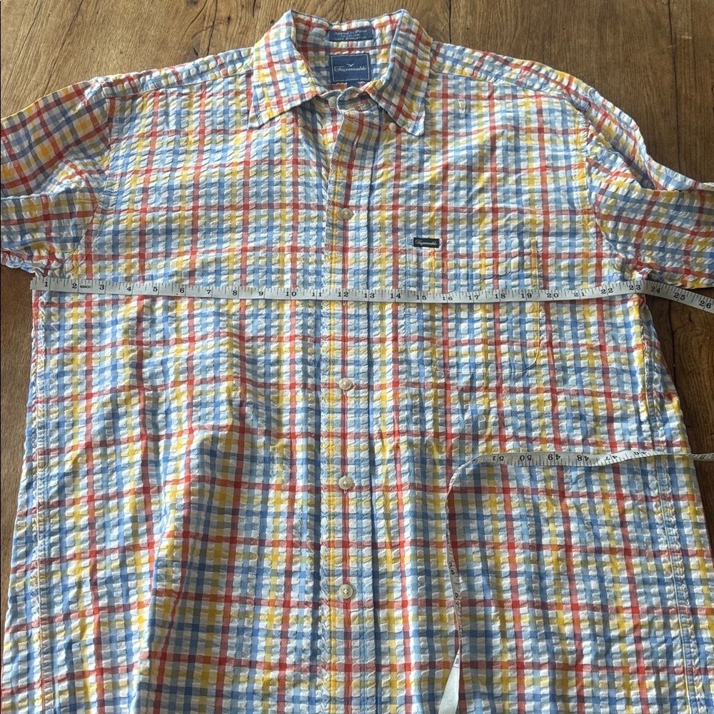 Faconnable Button Down Plaid Designed In France - image 5